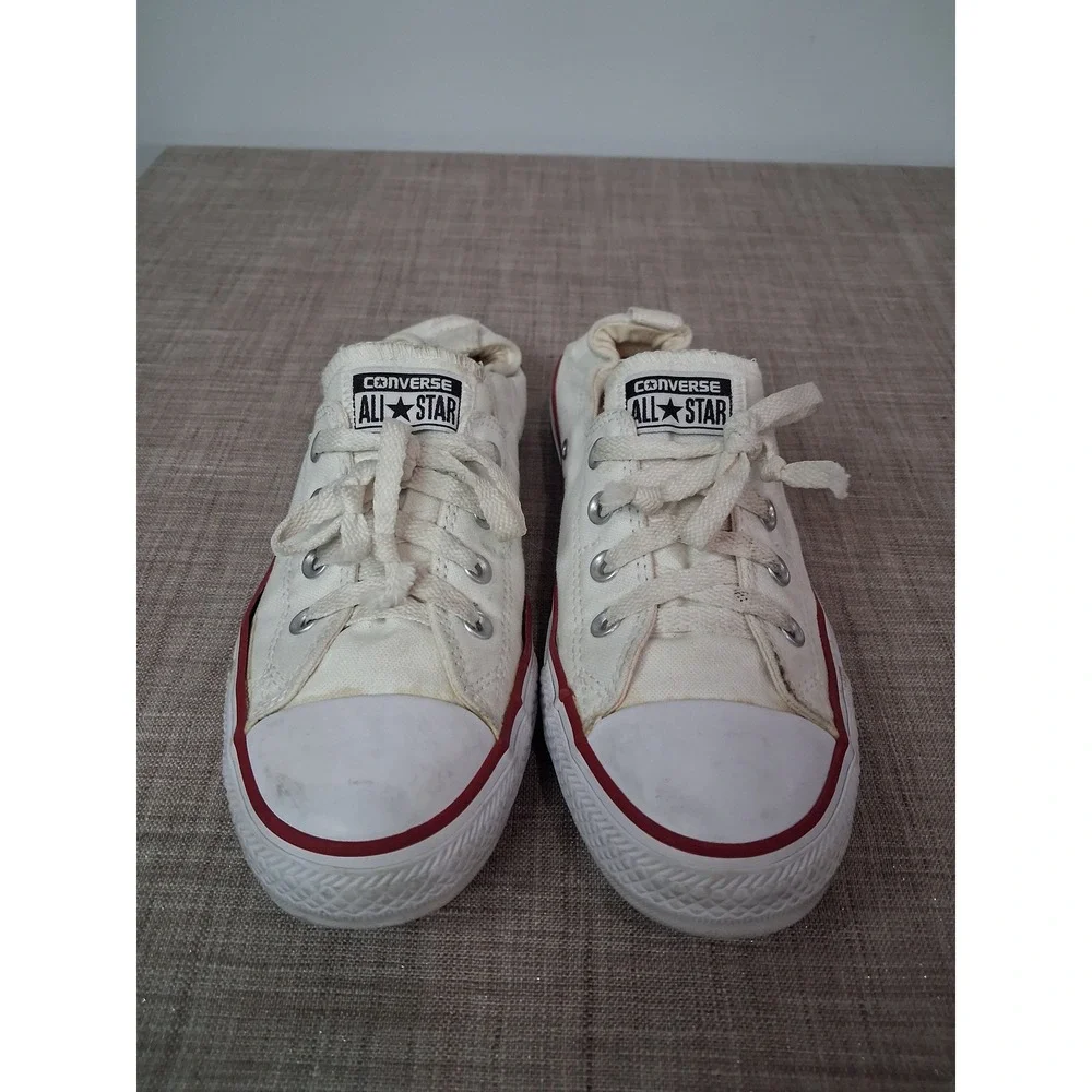 Converse Chuck Taylor All Star Shoreline White Canvas Slip On Sneakers Sz 10